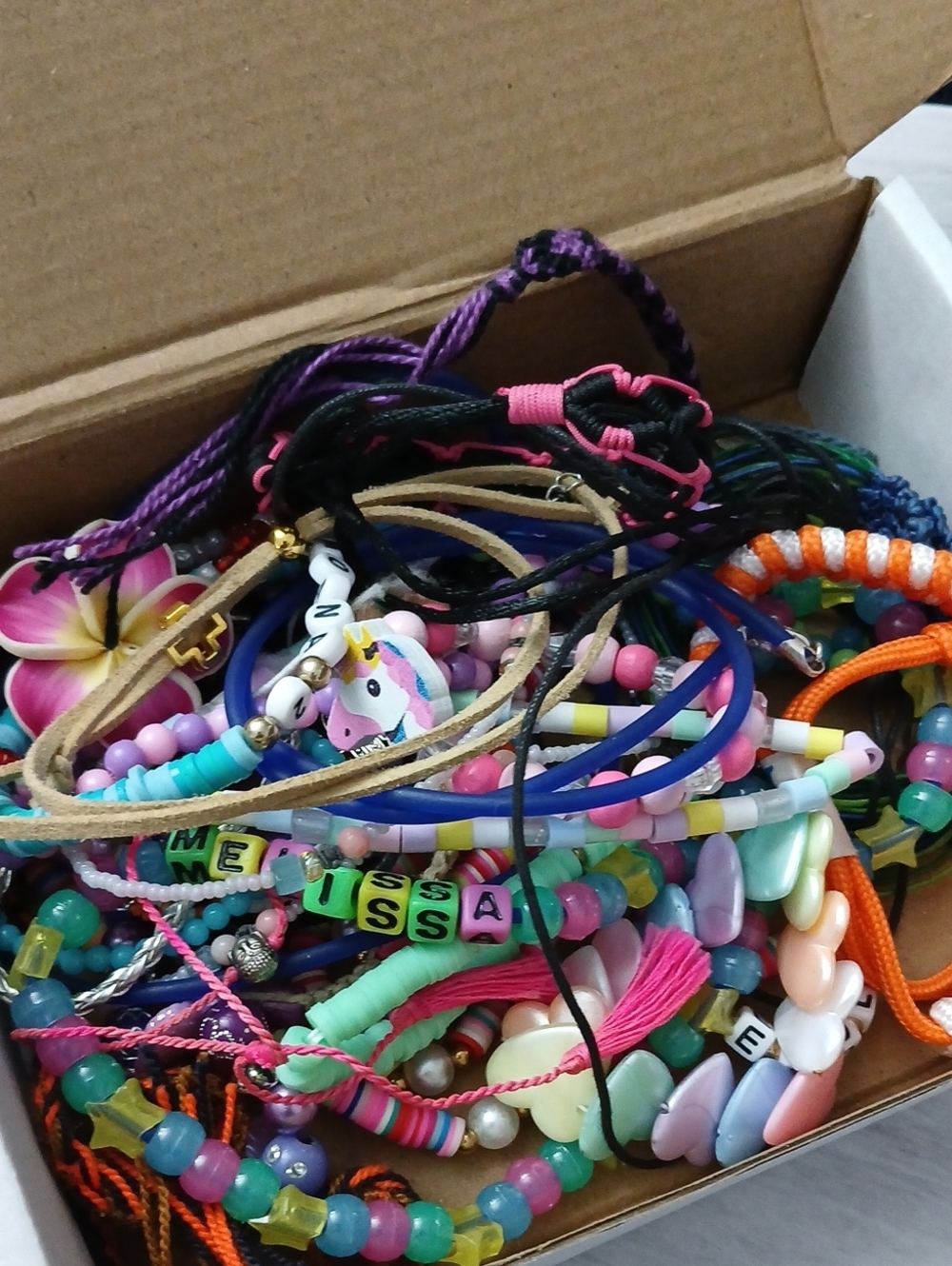 Kids Multicolor Beaded Braceletes And Necklaces Mystry Lot